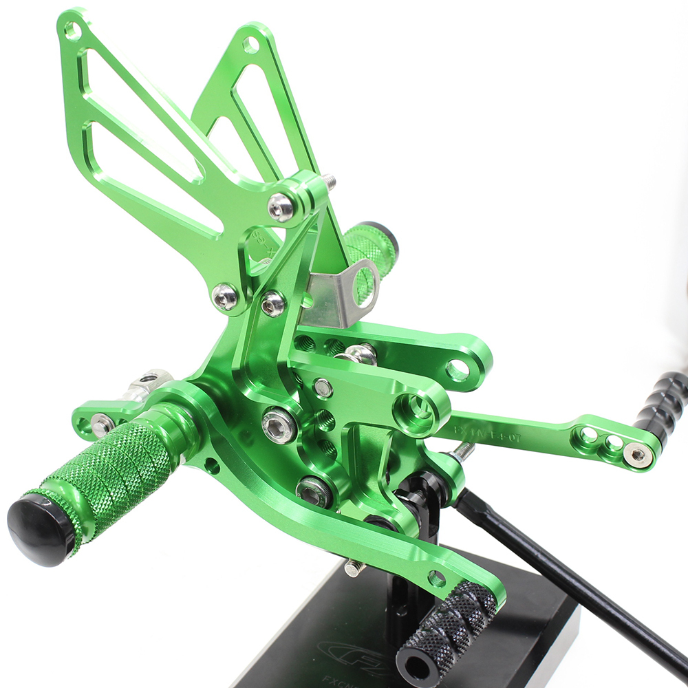 FXCNC Rearset Foot Pegs--For GSXR750 GSXR600 1996-2005,GSXR1000 2000-2004,SV650 SV650S SV1000 SV1000S 1998-2014  Footrests Fully Adjustable Foot Boards
