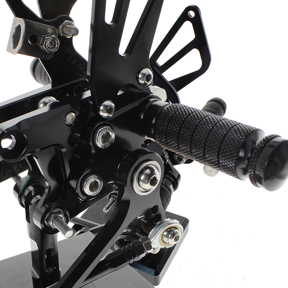 FXCNC Rearset Foot Pegs--For GSXR750 GSXR600 1996-2005,GSXR1000 2000-2004,SV650 SV650S SV1000 SV1000S 1998-2014  Footrests Fully Adjustable Foot Boards