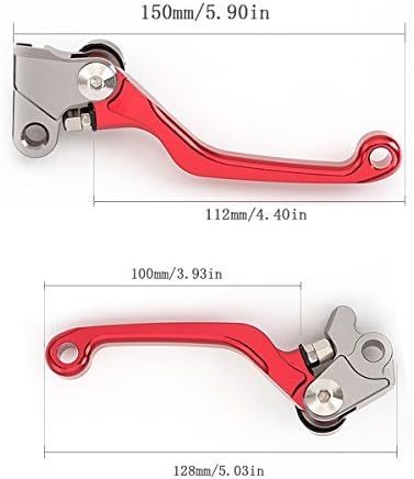 FXCNC CNC Aluminum Dirt Bike Pivot Brake Clutch Levers Compatible with CRF125F CRF 125F CRF150R CRF 150 R 2014-2020