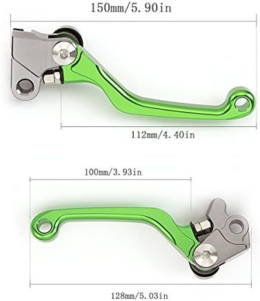 FXCNC Aluminum Dirt Bike Pivot Brake Clutch Levers Compatible with KLX140 KLX140L 2008-2021, KLX140G 2017-2021