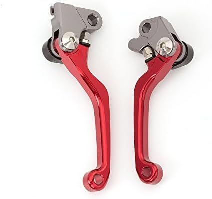 FXCNC CNC Aluminum Dirt Bike Pivot Brake Clutch Lever Set Compatible with CRF 150F 150 230F 230 CRF150F CRF230F 2003-2020, CRF250F CRF 250F 2019-2023
