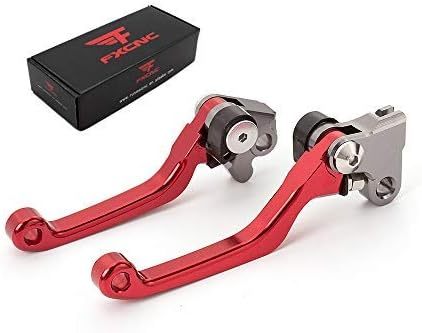 FXCNC CNC Aluminum Dirt Bike Pivot Brake Clutch Lever Set Compatible with CRF 150F 150 230F 230 CRF150F CRF230F 2003-2020, CRF250F CRF 250F 2019-2023