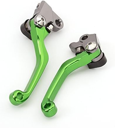 FXCNC Aluminum Dirt Bike Pivot Brake Clutch Levers Compatible with KLX140 KLX140L 2008-2021, KLX140G 2017-2021