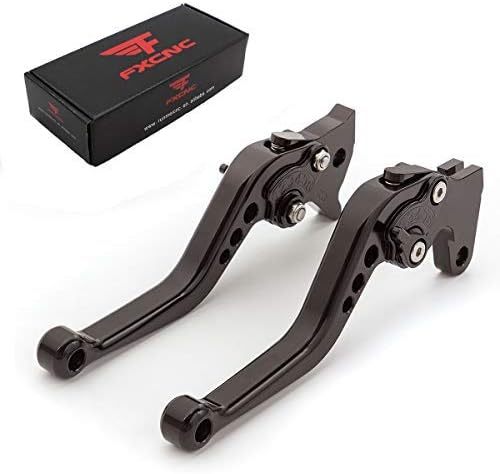 FXCNC CNC Aluminum Short Adjustable Brake Clutch Levers Compatible for Boulevard C50 2007-2019, M50 2007-2019, C90 2007-2019, M90 2009-2019, C109R 2008-2009, M109R 2006-2019