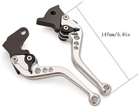 FXCNC CNC Aluminum Short Adjustable Brake Clutch Levers Compatible for Boulevard C50 2007-2019, M50 2007-2019, C90 2007-2019, M90 2009-2019, C109R 2008-2009, M109R 2006-2019