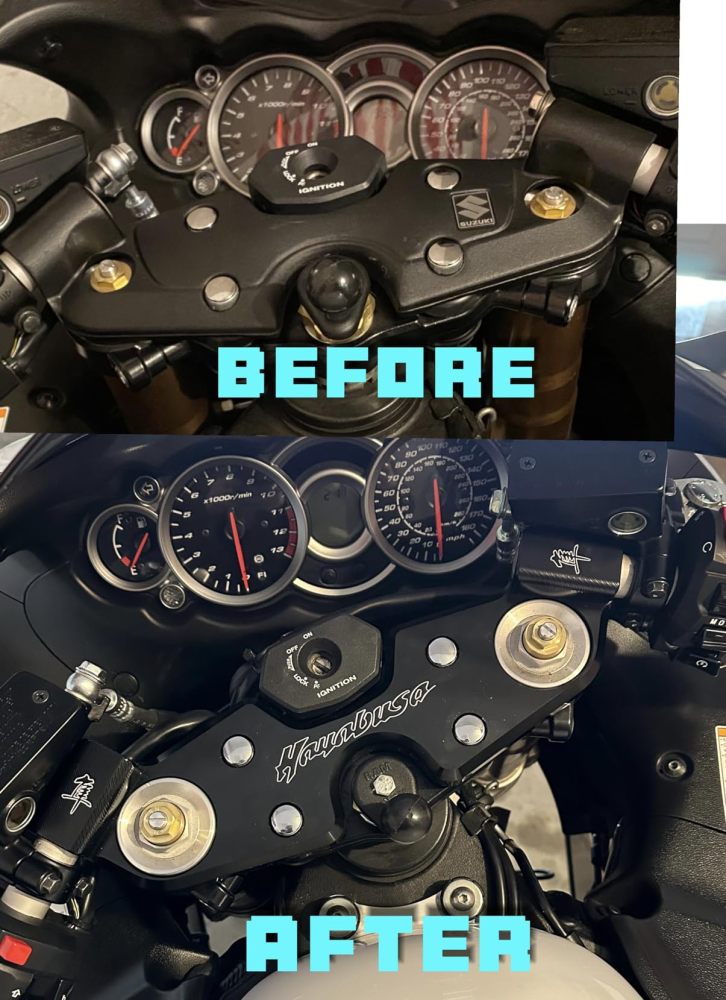 Lowering Triple Tree Front End Upper Top Clamp For Suzuki GSX1300 Hayabusa GSXR1300 1999-2020