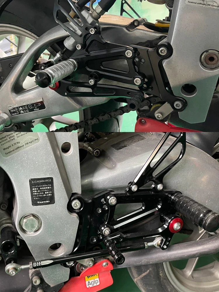 CNC  Adjustable Motorcycle Footrest Rear Set Rearsets Foot Pegs Pedal Footpeg FOR Aprilia RS125 2T RS 125 2001-2011 2012 2013