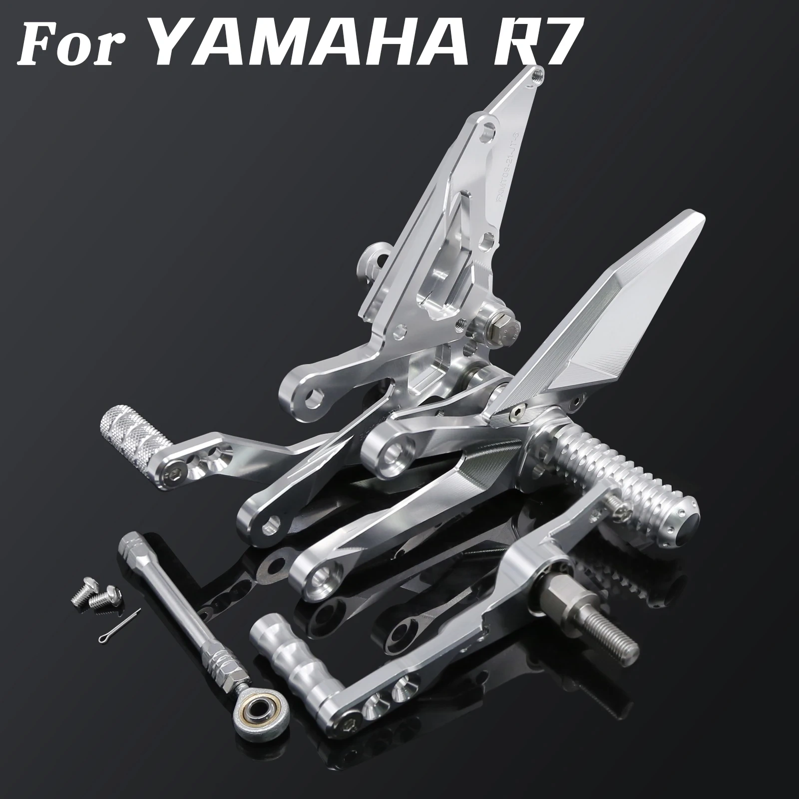 FOR Yamaha YZF-R7 YZF R7 2021 2022 2023 CNC Aluminum Rearset Footrest Footpeg Rear Set YZFR7 Foot Pegs Pedal Accessories Chrome