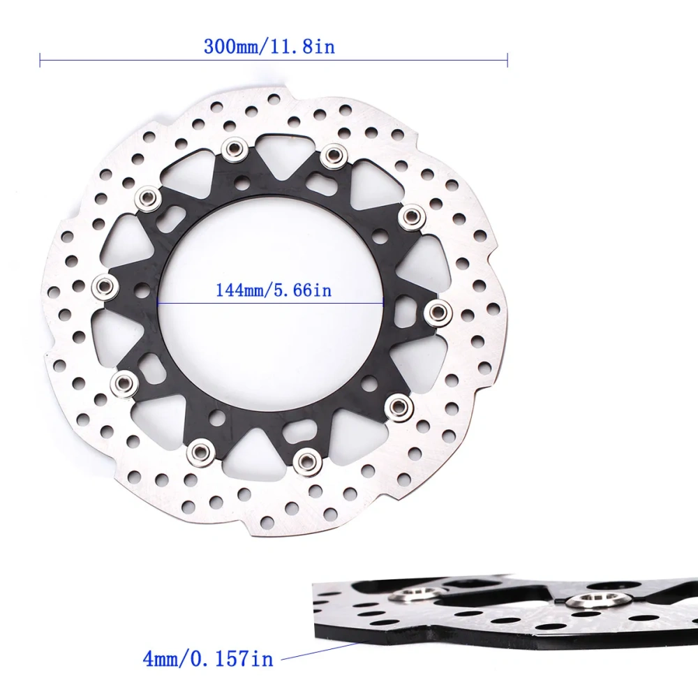 300mm Motorcycle Aluminum Front Floating Brake Disc Rotor + Pad For Honda CB190R CB 190 R CB 190R