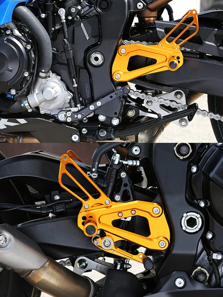GSX-R1000 Rearset Footpeg Adjustable For Suzuki GSXR1000 GSX-R GSXR 1000 2017 2018 2019 2020 2021 2022 2023 Foot Pegs Pedal