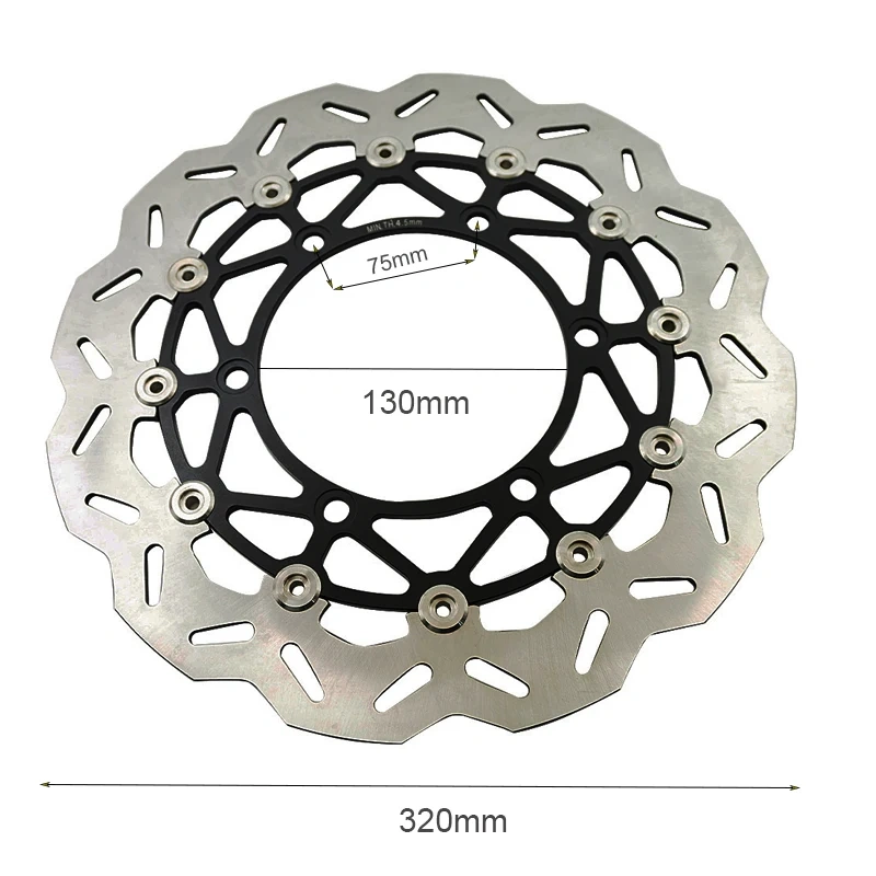 320MM Motorcycle Front Floating Brake Disc Rotor For Kawasaki Ninja 250 250R Ninja250 EX250 EX250R 2008 2009 2010 2011 2012