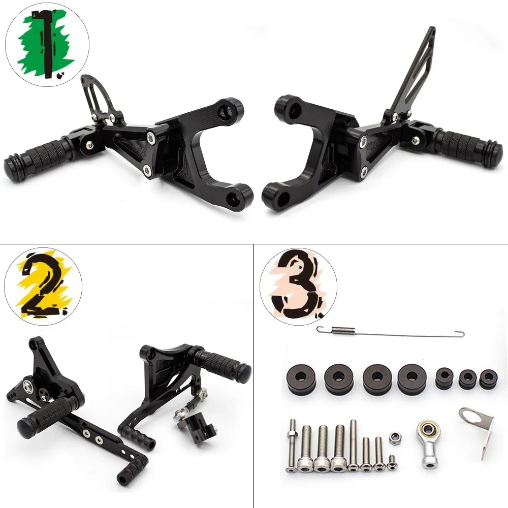 For Benelli TNT125 TNT135 Motorcycle Footpeg Rearset Rearsets Foot Pegs Footrest Footpeg TNT 125 135 2016 2017 2018 2019-2023
