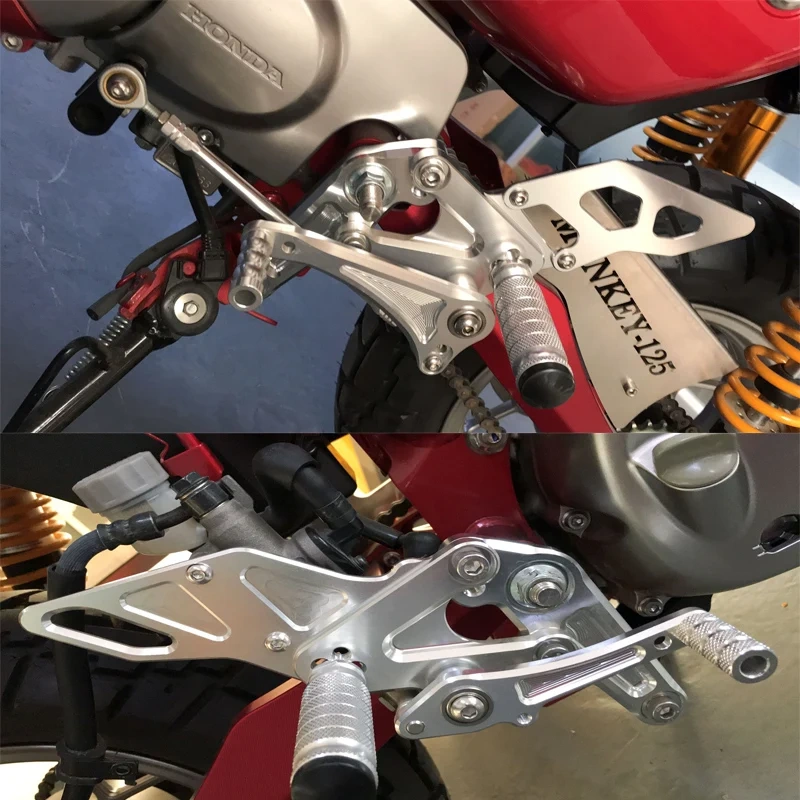 CNC Aluminum Motorcycle Rearset Footrest Rear Set For Honda Monkey Z125 Z 125 2018 2019 2020 2021 2022 2023 Foot Peg Footpeg