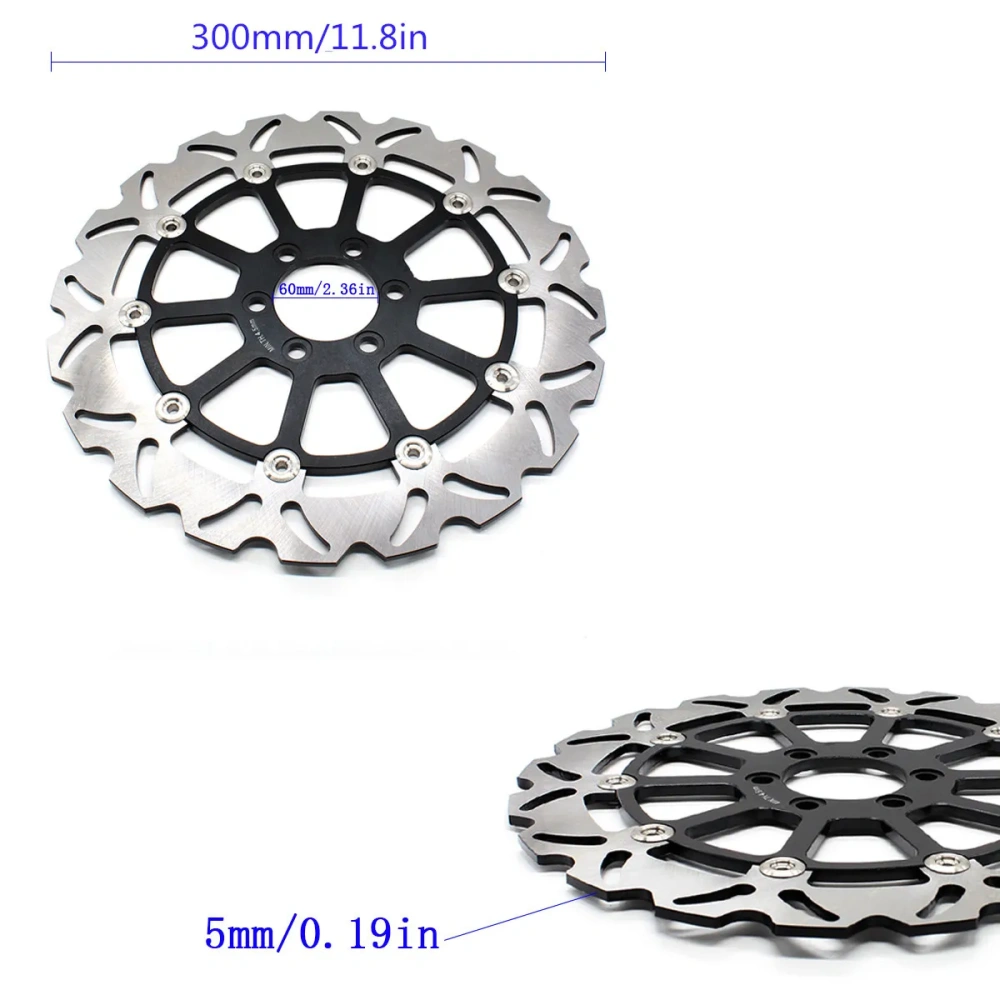 300mm 230mm Motorcycle Front Rear Brake Disc Rotor Black Set For RC125 RC200 RC390 DK RC 125 200 390 2013 2014 2015 2016