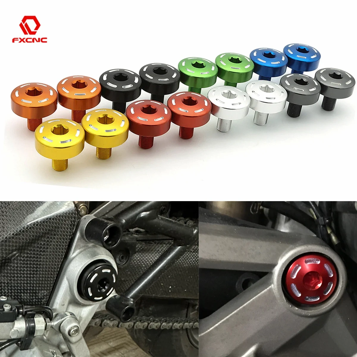 For Ducati Monster 696 CNC Aluminum Motorcycle Frame Screw Rearset Footpeg Fixed Hole Bolts Plug Decoration Cover M12 x 1.25mm