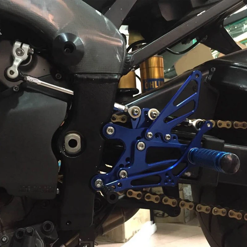 YZF R6 For Yamaha YZF-R6 YZFR6 1999 2000 2001 2002 CNC Aluminum Adjustable Motorcycle Rearset Rear Set Foot Peg Pedal Footrest