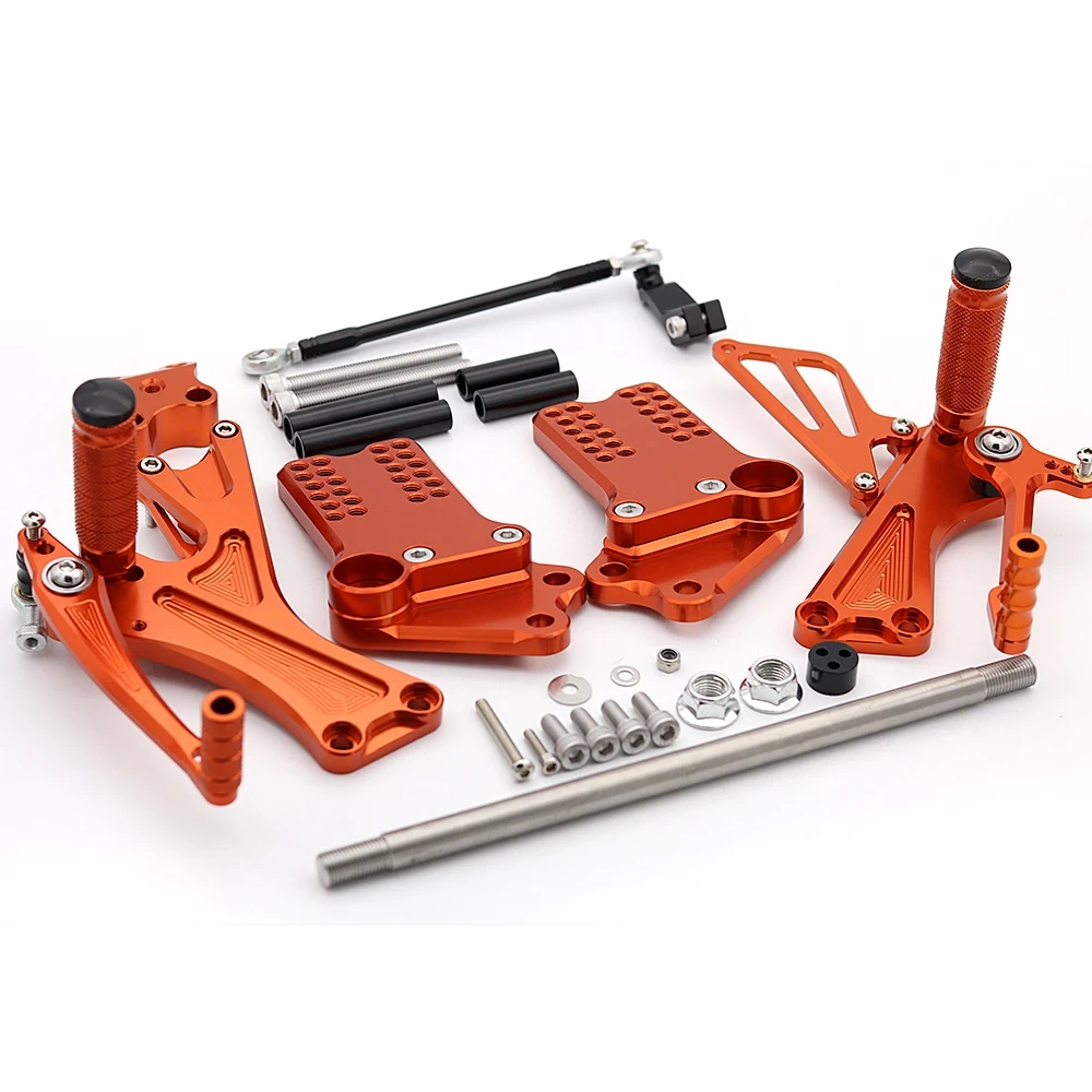 FOR RC 390 125 200 2011 2012 2013 2014 2015 2016 2017 CNC Rearset Footpeg Footrest Rear Set Foot Peg Pedal