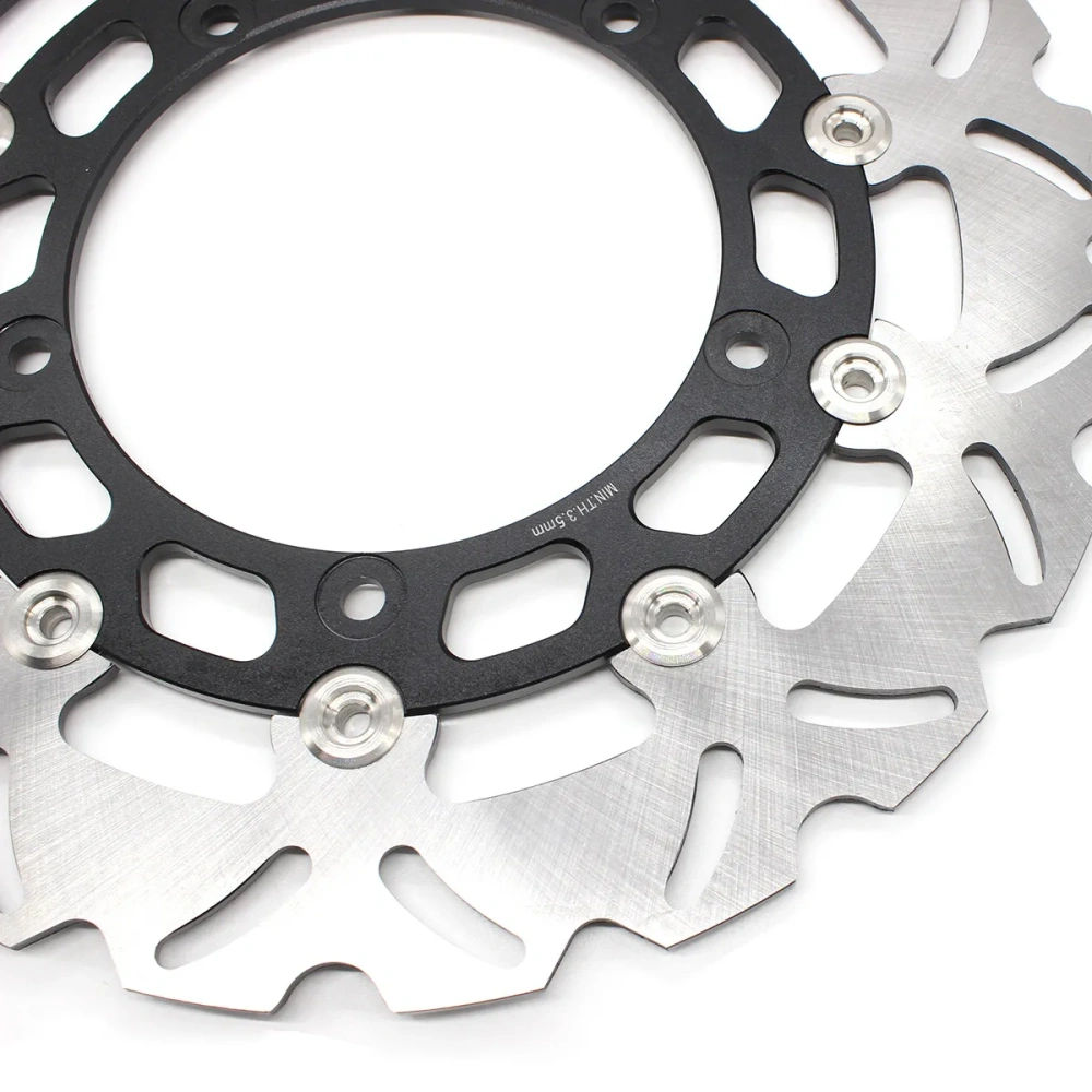 300mm 220mm Motorcycle Front Rear Brake Disc Rotor Black Set For Yamaha YZF-R15 YZF R15 2015 2016 2017 2018 2019 2020 2021