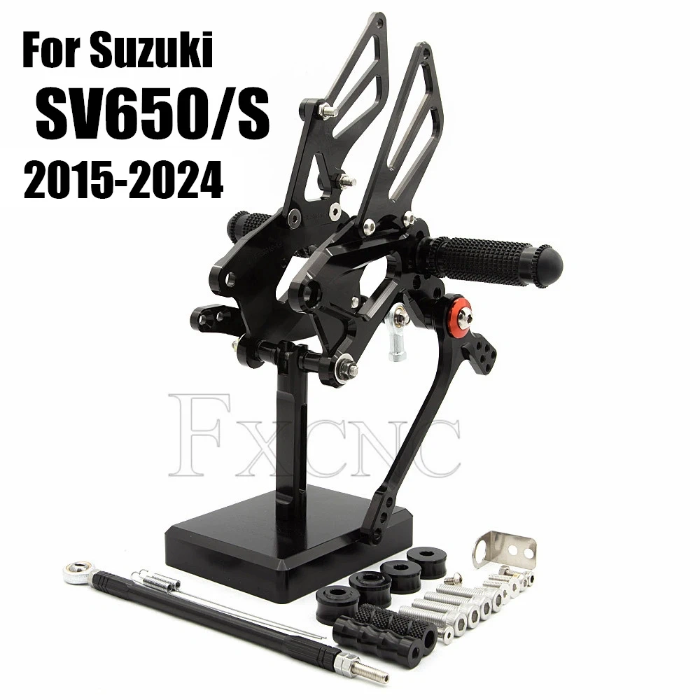 For Suzuki SV650 SV650S SV 650 2015 2016 2017 2018 2019 2020 2021 2022 2023 2024 CNC Rearset Footrest Footpeg Rear Set Foot Peg