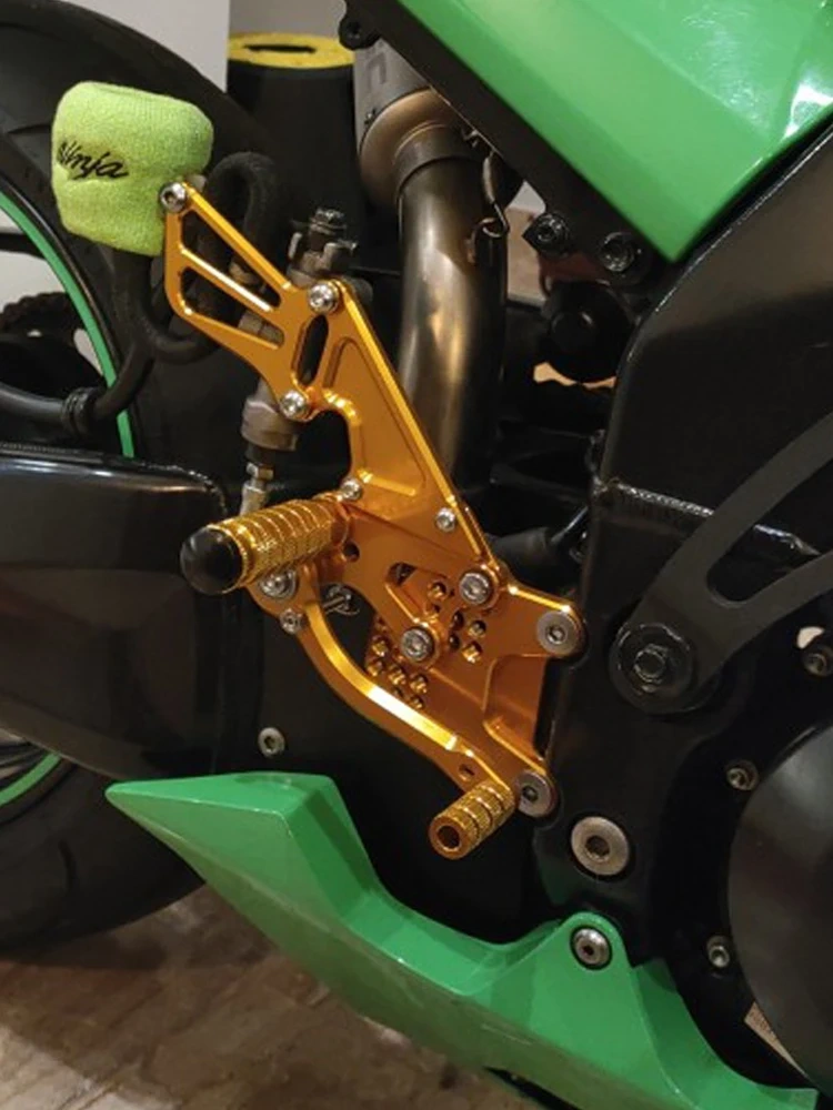 For KAWASAKI Ninja ZX10R ZX-10R ZX 10 R 2006 2007 2008 2009 2010 CNC Adjustable Motorcycle Rearset Footrest Rear Set Footpeg