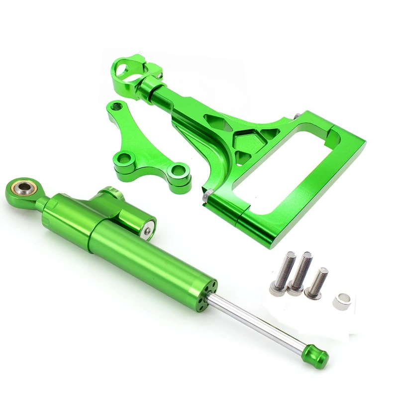 Fiber Carbon Steering Damper Stabilizer Motorcycle Dampers Mount Bracket Support Kit For Kawasaki Z750 Z750R Z 750 2003-2013
