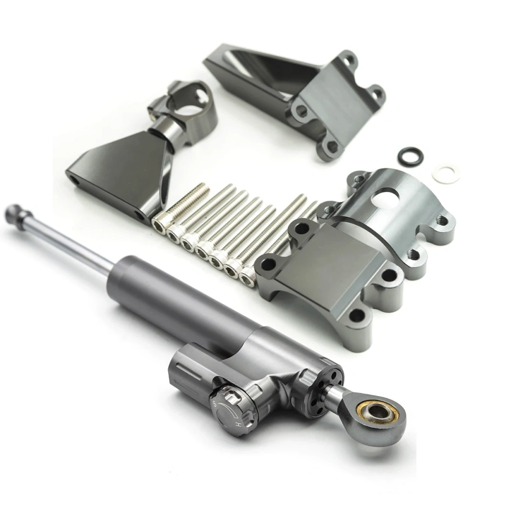 Fiber Carbon Steering Damper Stabilizer Motorcycle For HONDA CBR600 F4i CBR 600 1999-2003 Dampers Mount Bracket Support Kit
