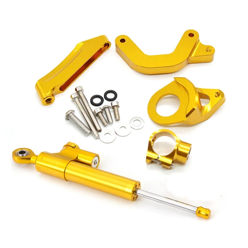 For Suzuki GSXR1000 GSXR GSX-R 1000 K9 2009-2019 Fiber Carbon Motorcycle Steering Damper Stabilizer Bracket Mounting Kit