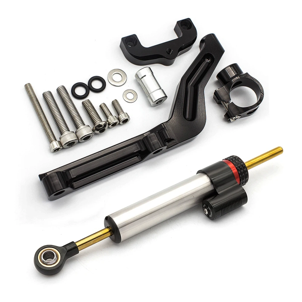 For Kawasaki Z650 Z 650 2017 2018 2019 2020 2021 2022 2023 CNC Carbon Steering Damper Stabilizer Bracket Support Mounting Kit
