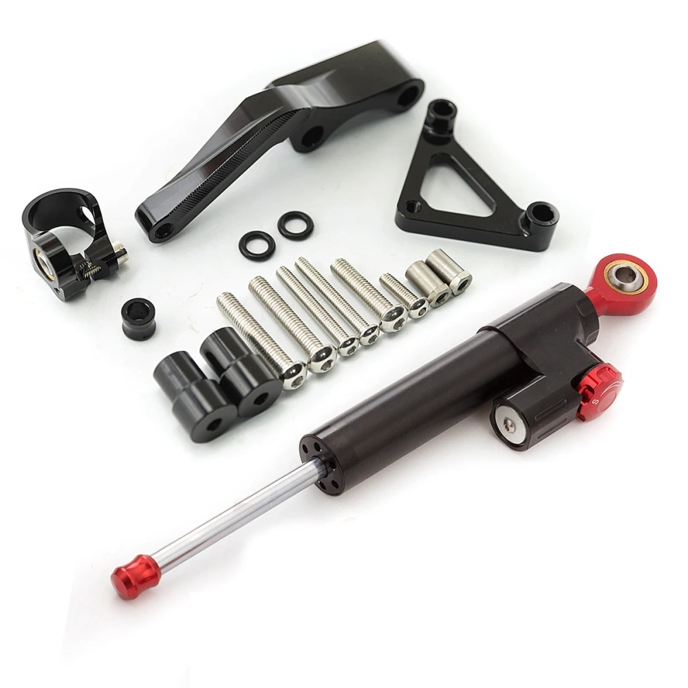 For DUCATI Monster 696 Fiber Carbon Steering Damper Stabilizer Motorcycle Dampers Mounting Bracket Support Kit Accessories
