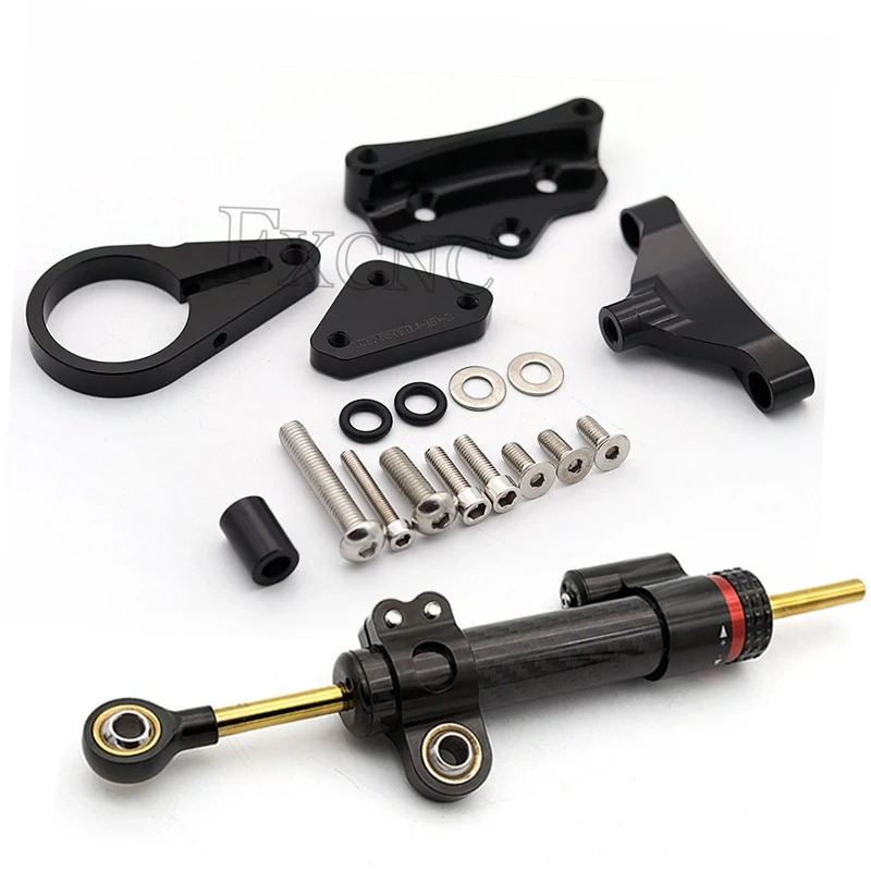 For Honda CBR 650F CBR650F 2014 2015 2016-2021 CNC Motorcycle Stabilizer Fiber Carbon Steering Damper Bracket Mount Support Kit
