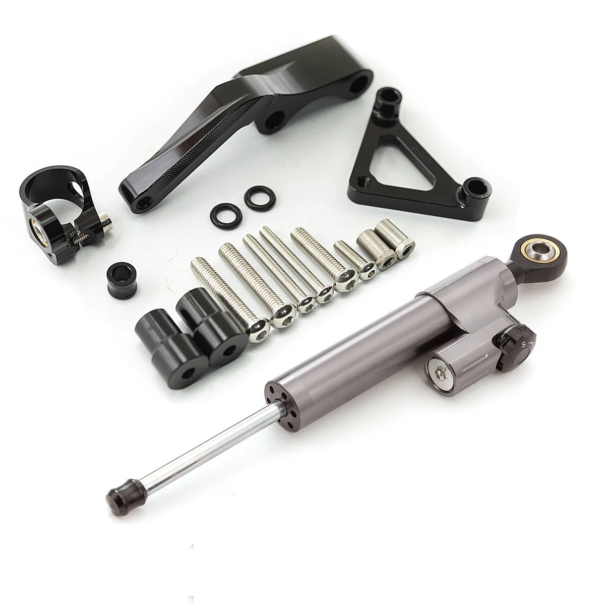 For DUCATI Monster 696 Fiber Carbon Steering Damper Stabilizer Motorcycle Dampers Mounting Bracket Support Kit Accessories