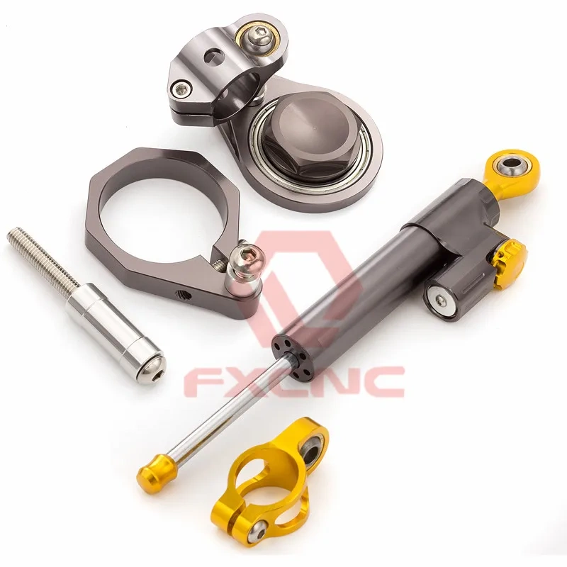 For Suzuki GSXR600 GSXR750 2006-2010 GSXR 1000 2007-2008 CNC Motorcycle Stabilize Steering Damper Bracket Mounting Kit Support