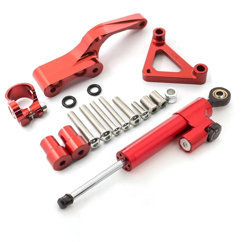 For DUCATI Monster 696 Fiber Carbon Steering Damper Stabilizer Motorcycle Dampers Mounting Bracket Support Kit Accessories