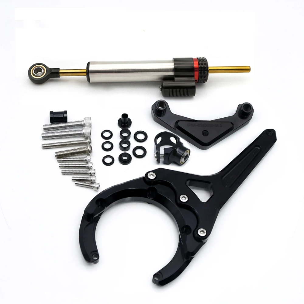 Steering Damper Stabilizer Bracket Support Kit For Suzuki GSXS GSX-S 1000/F GSXS1000 GSX-S1000 F 2016 2017 2018 2019 2020-2023