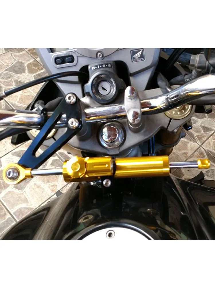Fiber Carbon Steering Damper Stabilizer Motorcycle For Honda CB600F HORNET CB 600 F 2007-2016 Dampers Mount Bracket Support Kit