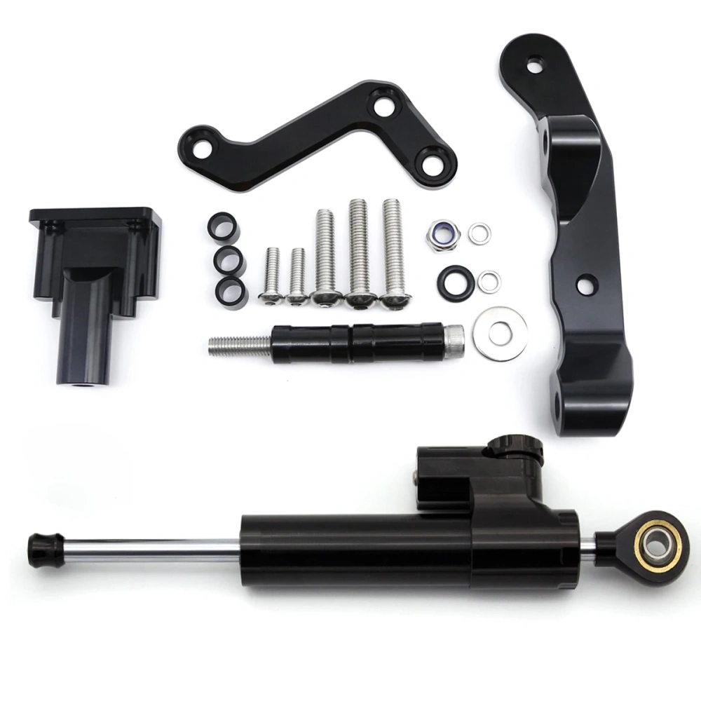 FOR Yamaha MT-03 MT03 2020 2021 2022 2023 CNC Fiber Carbon Steering Damper Stabilizer Bracket Mounting Kit