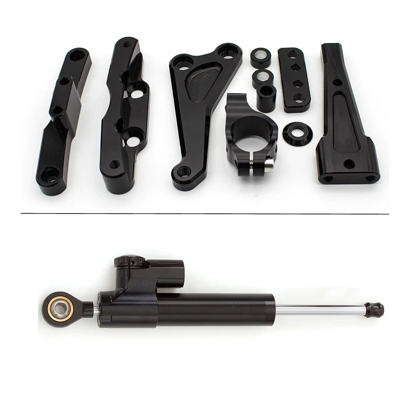 For Honda CB650F CB 650F 2014 2015 2016 2017 2018 2019 CNC Motorcycle Fiber Carbon Steering Damper Stabilizer Bracket Mount Kit