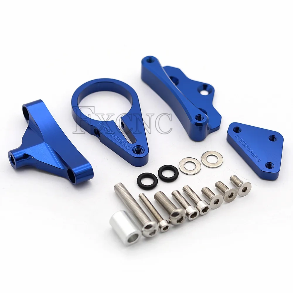 For Honda CBR 650F CBR650F 2014 2015 2016-2021 CNC Motorcycle Stabilizer Fiber Carbon Steering Damper Bracket Mount Support Kit