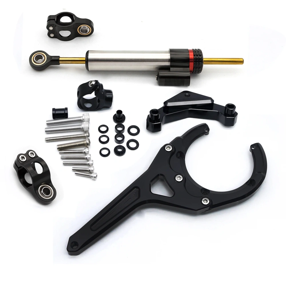 For Suzuki GSXS GSX-S 1000 GSXS1000 GSX-S1000F 2016-2023 Fiber Carbon Steering Damper Stabilizer Bracket Support Mounting Kit