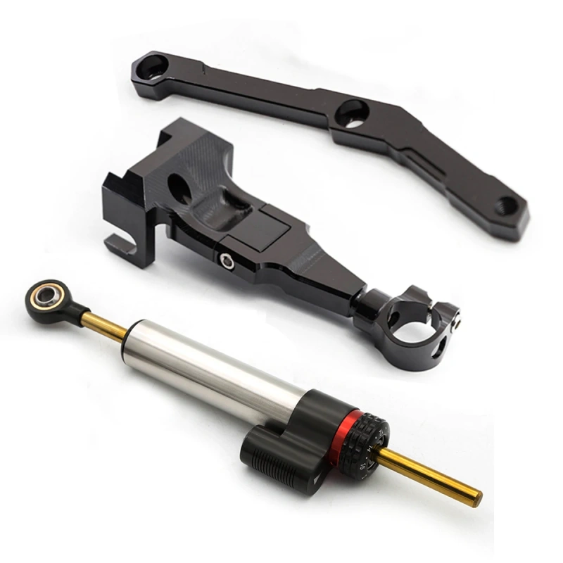 CNC Steering Damper Stabilizer Mounting Bracket Support Kit For Yamaha