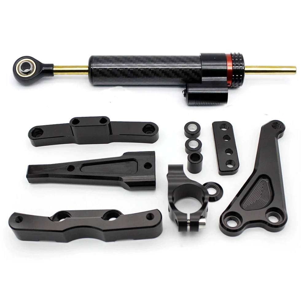 For Honda CB650F CB 650F 2014 2015 2016 2017 2018 2019 CNC Motorcycle Fiber Carbon Steering Damper Stabilizer Bracket Mount Kit