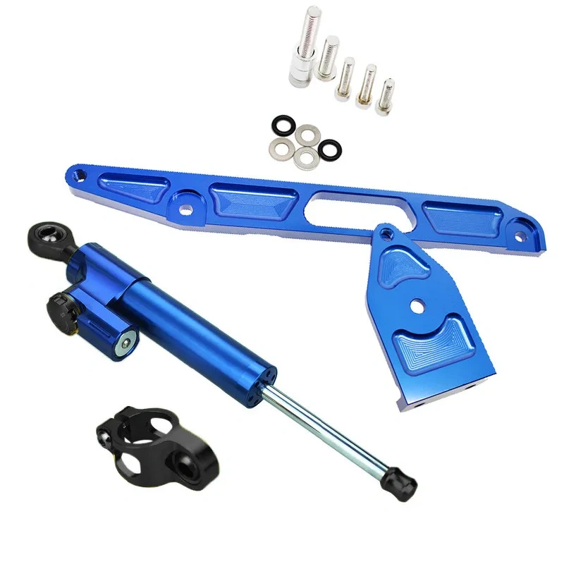For Yamaha XJR1300 XJR 1300 1998-2015 2003 2004 2005 2006 Fiber Carbon Steering Damper Stabilizer Bracket Support Mounting Kit