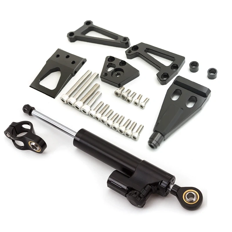 For Kawasaki ER6N ER6F ER-6N ER-6F NINJA 400 650R 2009 2010 2011 2012 Carbon Steering Damper Stabilizer Mounting Bracket Kit