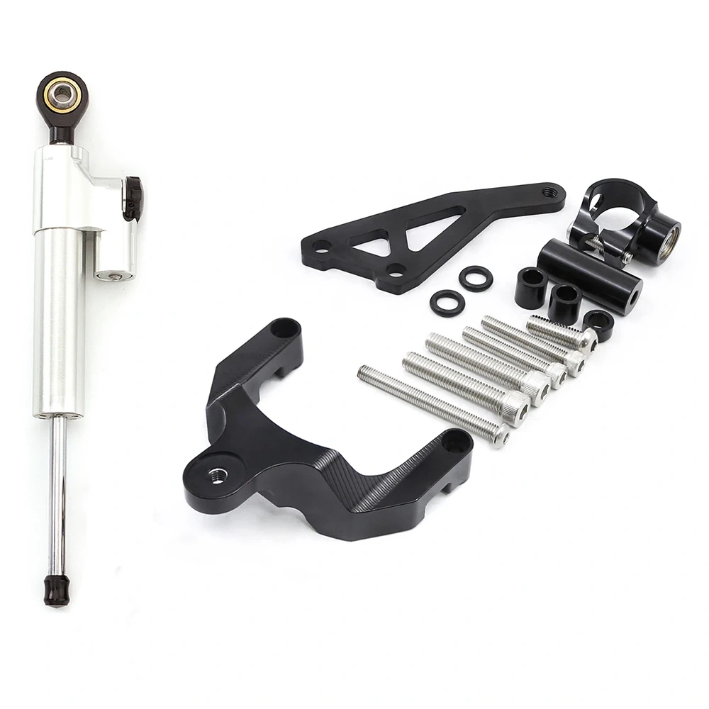 CNC Aluminum Steering Damper Shock Abosber Stabilizer Mounting Bracket Kit FOR Suzuki GSR750 GSR 750 2011 2012 2013 2014 2015