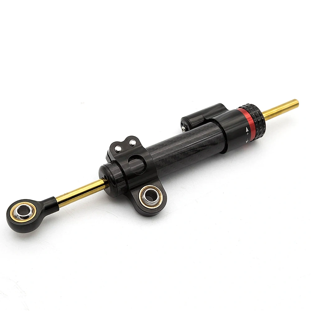 Fiber Carbon Steering Damper Stabilizer Motorcycle For Kawasaki Ninja 400 2018-2022 2019 2021 Dampers Mount Bracket Support Kit