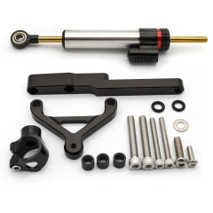 Carbon Fiber Steering Damper Kits Silvery