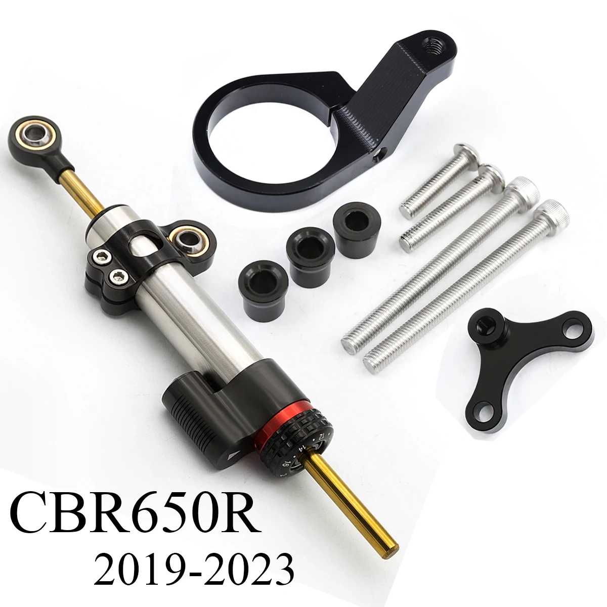 FOR Honda CBR650R CBR 650R 2019 2020 2021 2022 2023 Motorcycle Fiber Carbon Steering Damper Stabilizer Bracket Mounting Kit