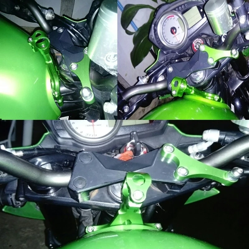 Fiber Carbon Steering Damper Stabilizer Motorcycle Dampers Mount Bracket Support Kit For Kawasaki Z750 Z750R Z 750 2003-2013