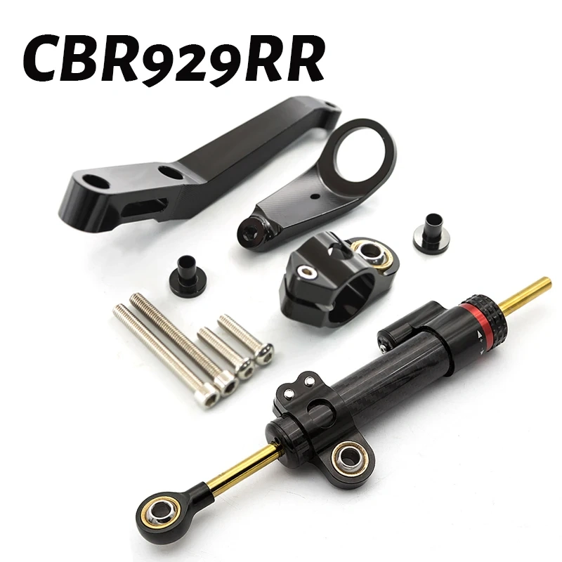 Fiber Carbon Steering Damper Stabilizer Motorcycle For Honda CBR929RR CBR929 RR CBR 929 RR 929 Dampers Mount Bracket Support Kit