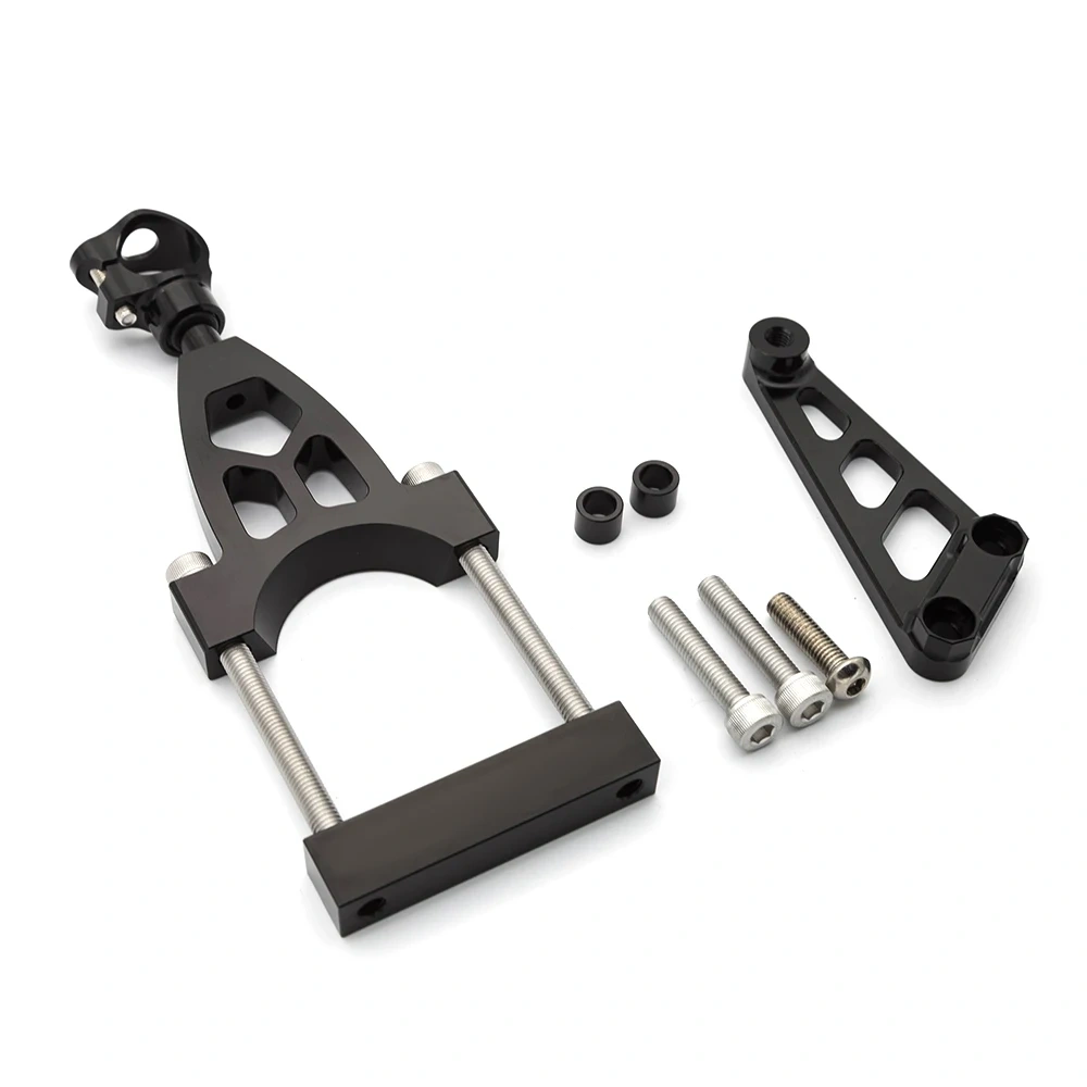 Fiber Carbon Steering Damper Stabilizer Motorcycle For CB400 VTEC CB400SF CB 400 1999-2015 Dampers Mount Bracket Support Kit
